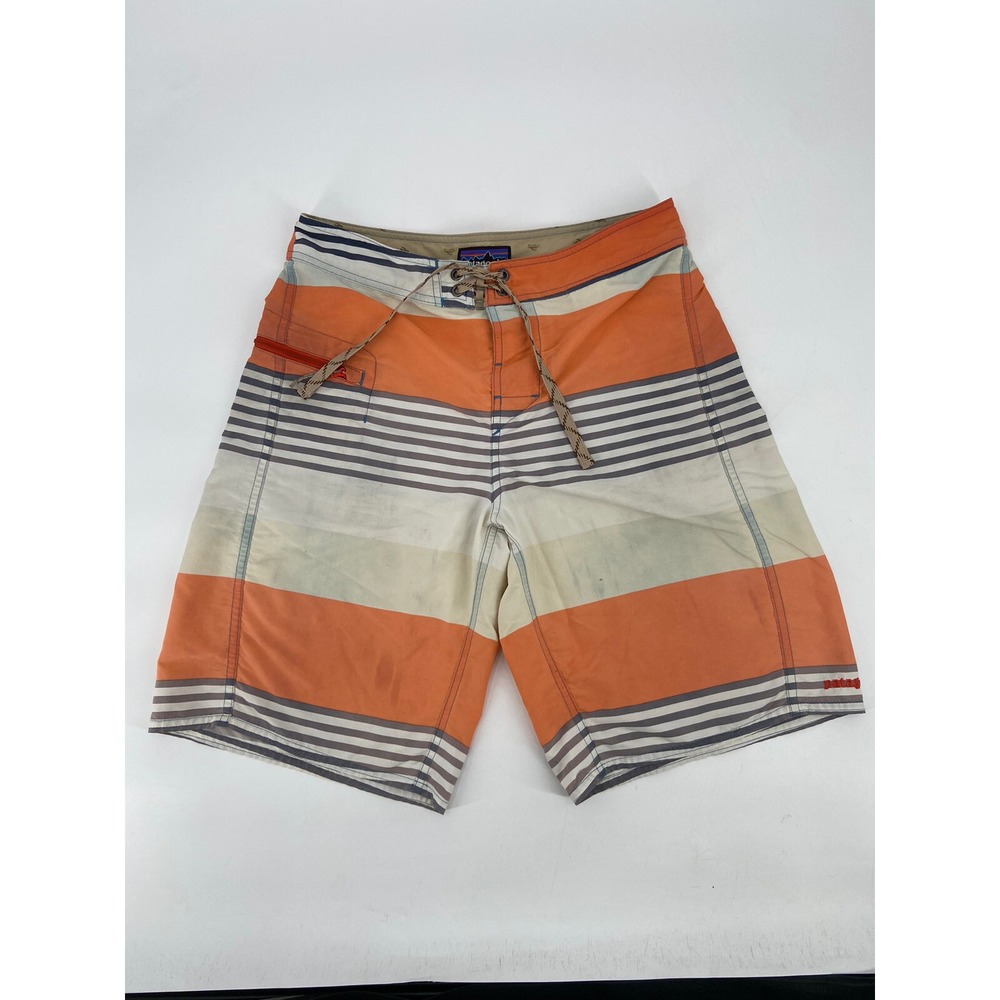 Patagonia Men's Size 29 Wavefarer Drawstring Board Shorts‎ Striped